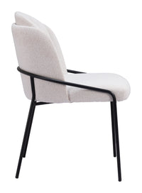 Zuo Modern Jambi Dining Chair Black & White/Ivory