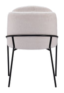 Zuo Modern Jambi Dining Chair Black & White/Ivory