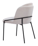 Zuo Modern Jambi Dining Chair Black & White/Ivory