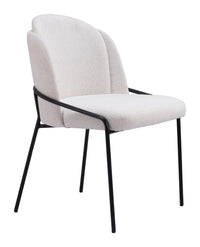 Zuo Modern Jambi Dining Chair Black & White/Ivory
