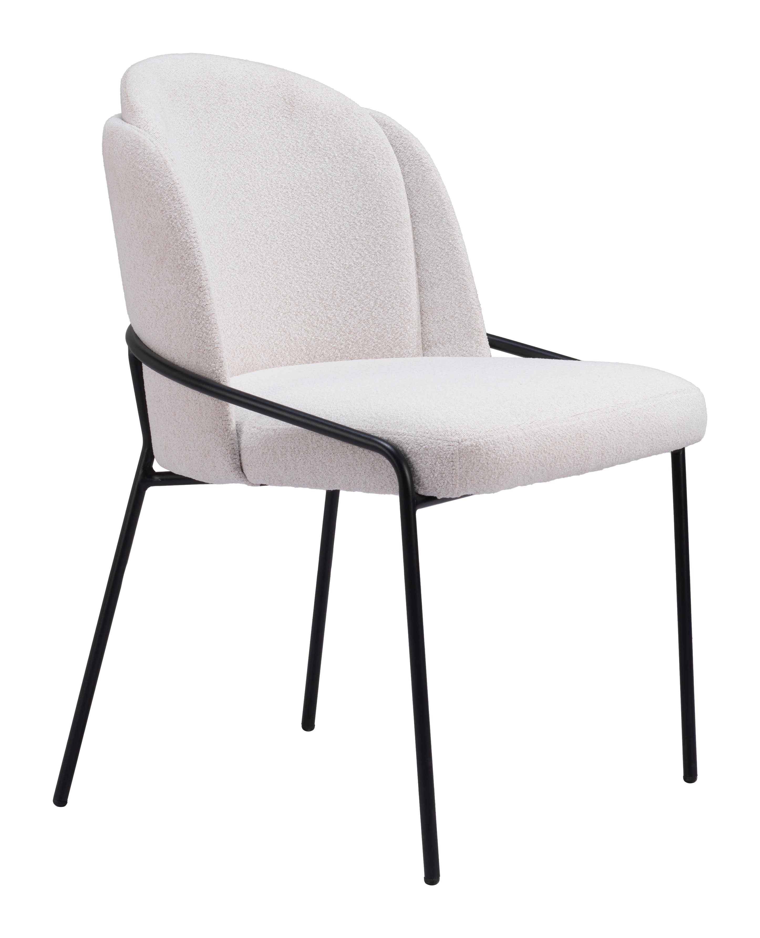 Zuo Modern Jambi Dining Chair Black & White/Ivory