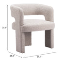 Zuo Modern Java Accent Chair in Sandy Beige
