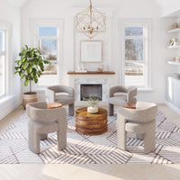 Zuo Modern Java Accent Chair in Sandy Beige
