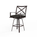 Sunset West La Jolla Aluminum Swivel Barstool with Cushion