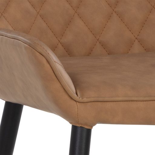 Sunpan Iryne Dining Chair in Bounce Nut / Bounce Smoke / Bounce Stone - Set of Two