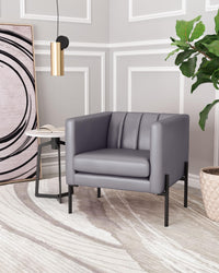 Zuo Modern Jess Accent Chair in Gray
