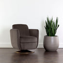 Sunpan Gilley Swivel Lounge Chair - Bergen Navy / Meg Ash