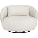 Sunpan Walsh Swivel Lounge Chair in Effie Linen