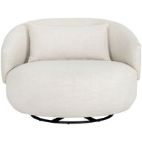 Sunpan Walsh Swivel Lounge Chair in Effie Linen