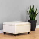 Sunpan Tucker Storage Ottoman Dillion Cream / Polo Club Stone