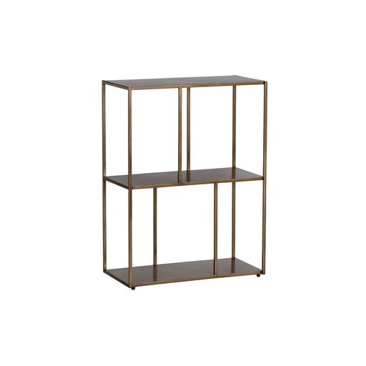 Sunpan Eiffel Low Bookcase Antique Brass in Small / Medium / Large