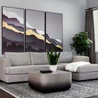Sunpan Strut Coffee Table Black Ombre / Marble Look