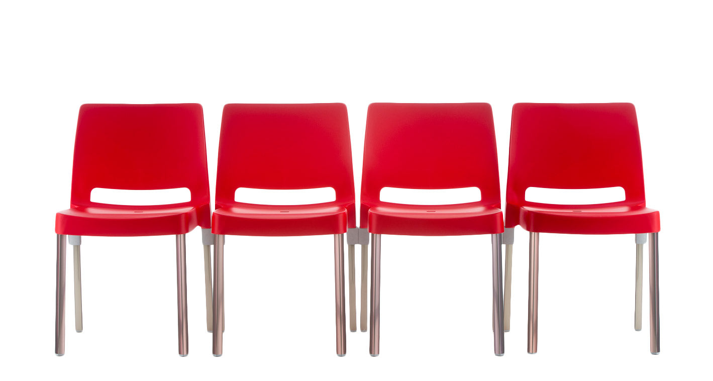 Florida Seating Molded Polypropylene With Aluminum Legs Side Chair - JOI-AQUA