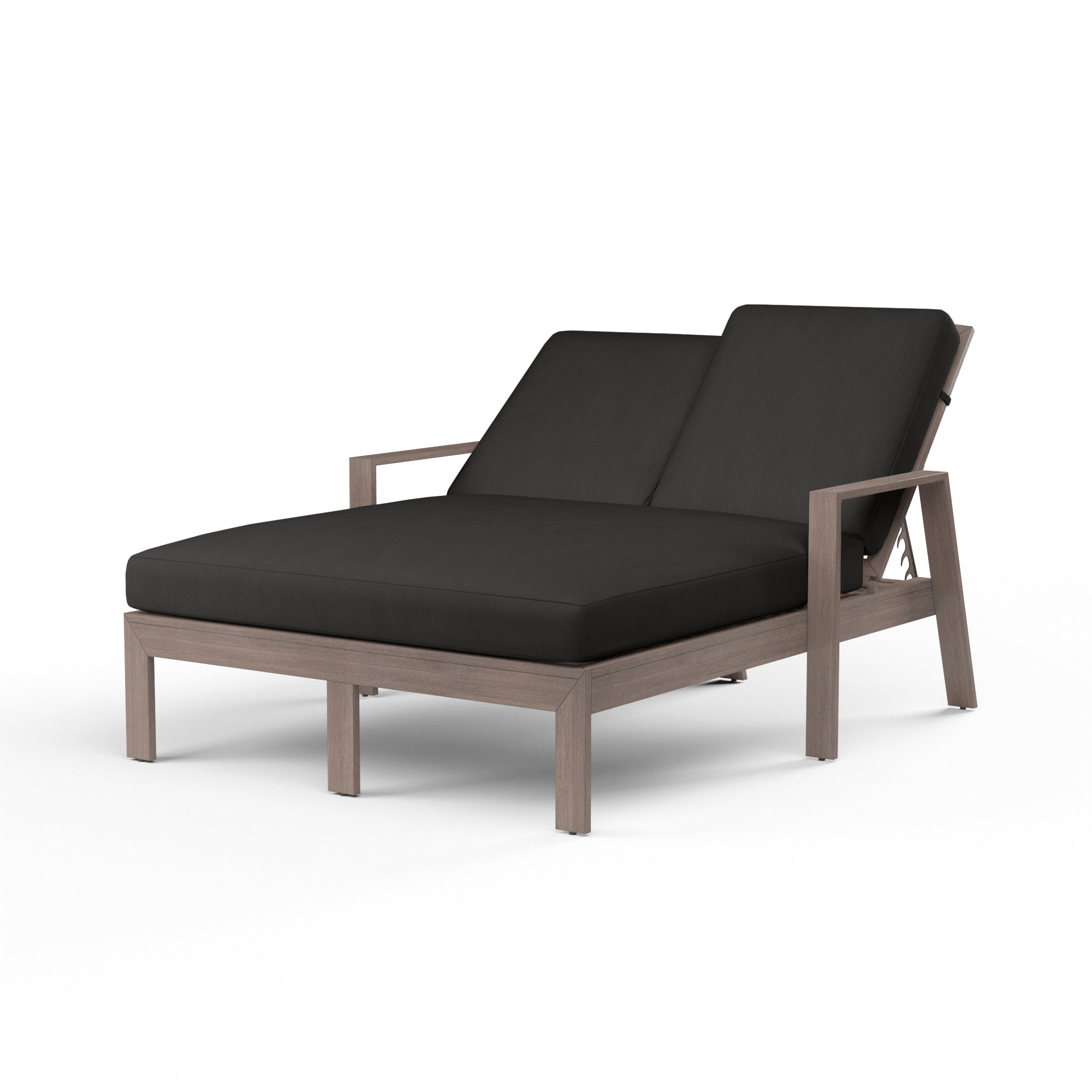 Sunset West Laguna Aluminum Double Chaise Lounge with Cushion