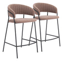 Zuo Modern Josephine Counter Stool in Cream/Brown