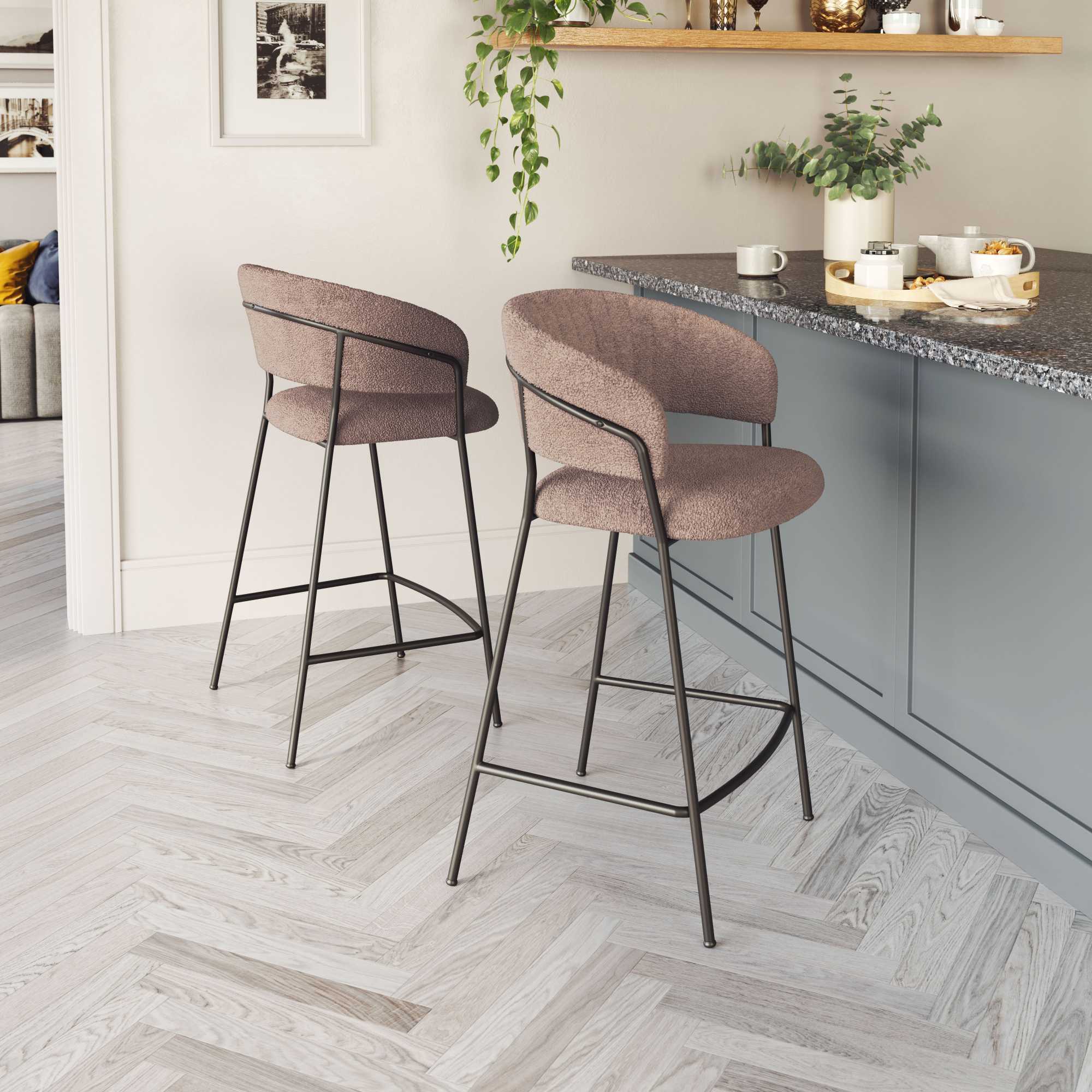 Zuo Modern Josephine Counter Stool in Cream/Brown