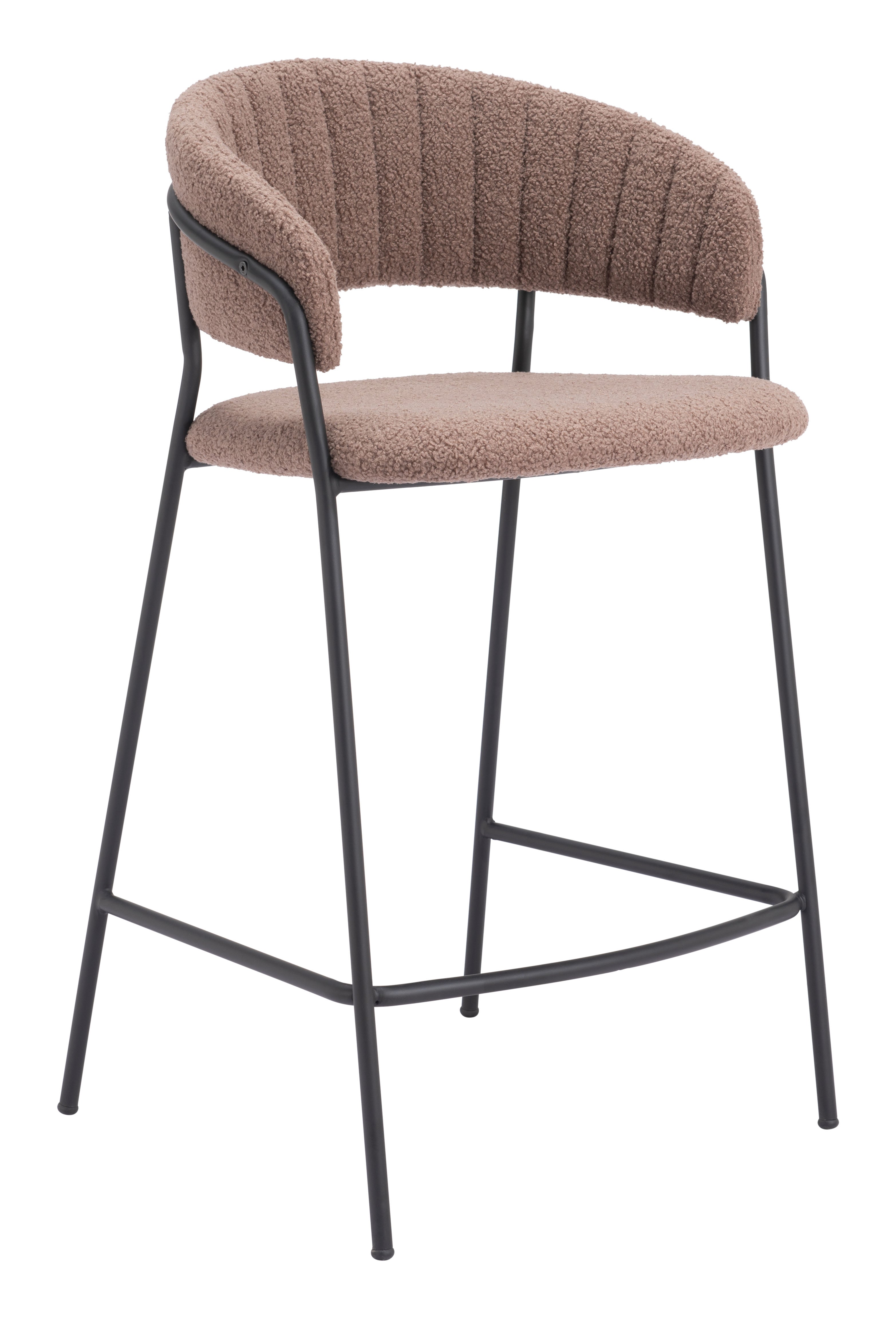 Zuo Modern Josephine Counter Stool in Cream/Brown