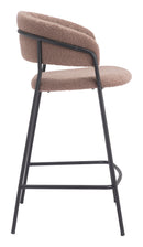 Zuo Modern Josephine Counter Stool in Cream/Brown