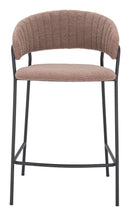 Zuo Modern Josephine Counter Stool in Cream/Brown