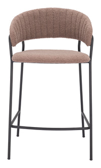Zuo Modern Josephine Counter Stool in Cream/Brown