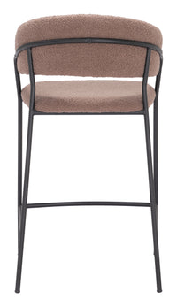 Zuo Modern Josephine Counter Stool in Cream/Brown