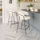 Zuo Modern Josephine Counter Stool in Cream/Brown