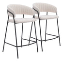 Zuo Modern Josephine Counter Stool in Cream/Brown