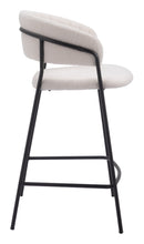 Zuo Modern Josephine Counter Stool in Cream/Brown