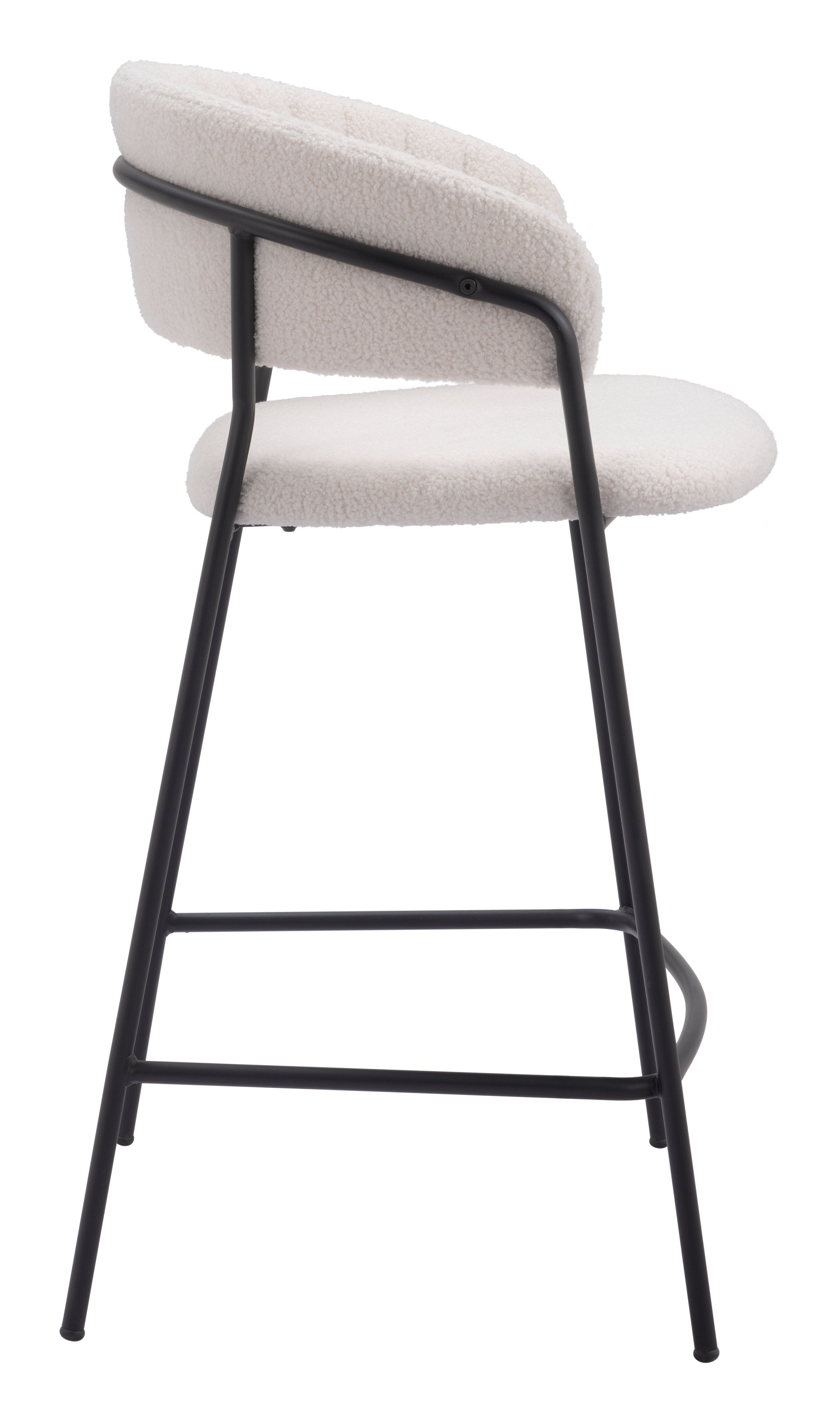Zuo Modern Josephine Counter Stool in Cream/Brown