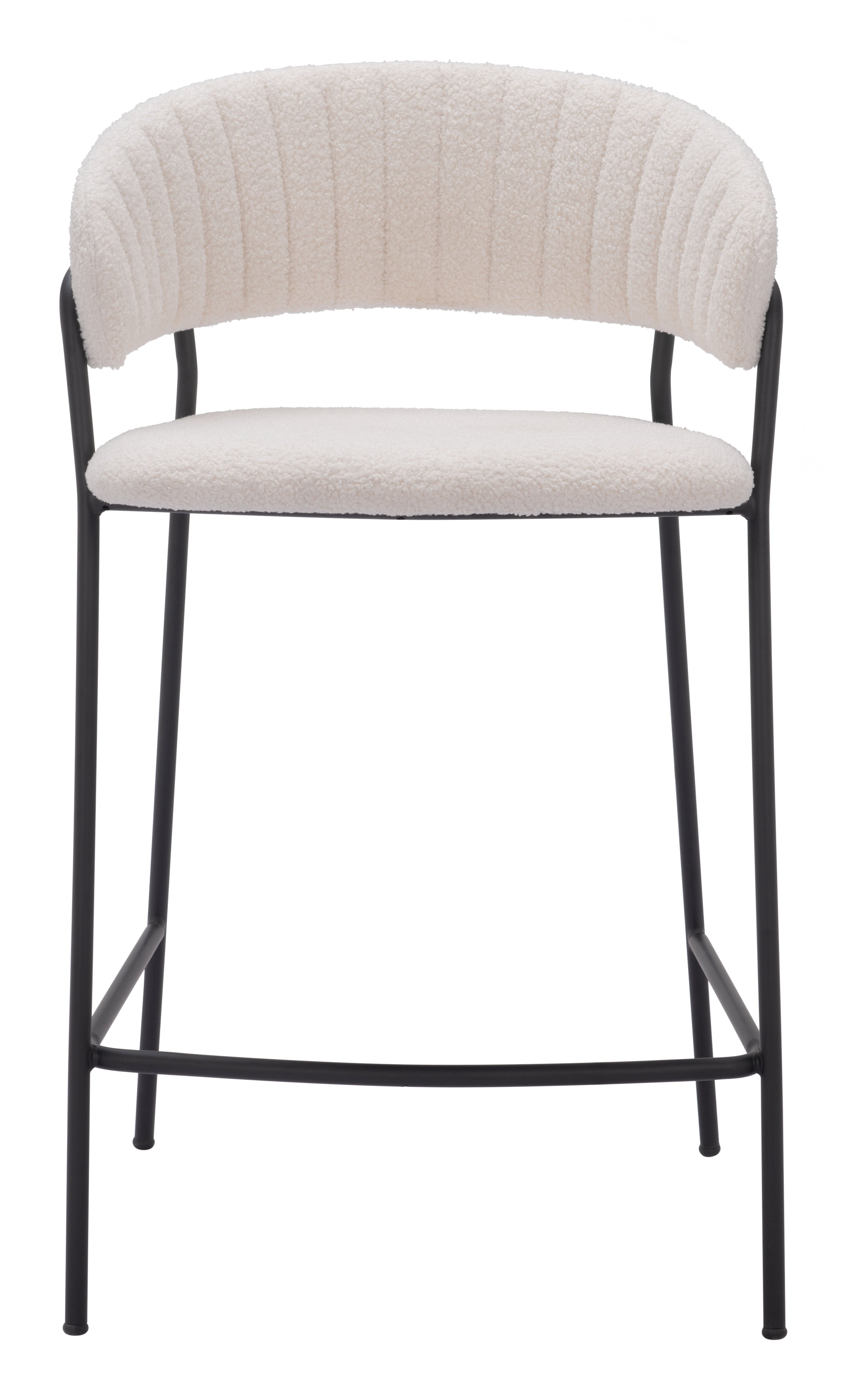 Zuo Modern Josephine Counter Stool in Cream/Brown