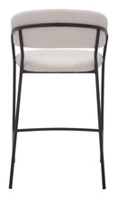 Zuo Modern Josephine Counter Stool in Cream/Brown