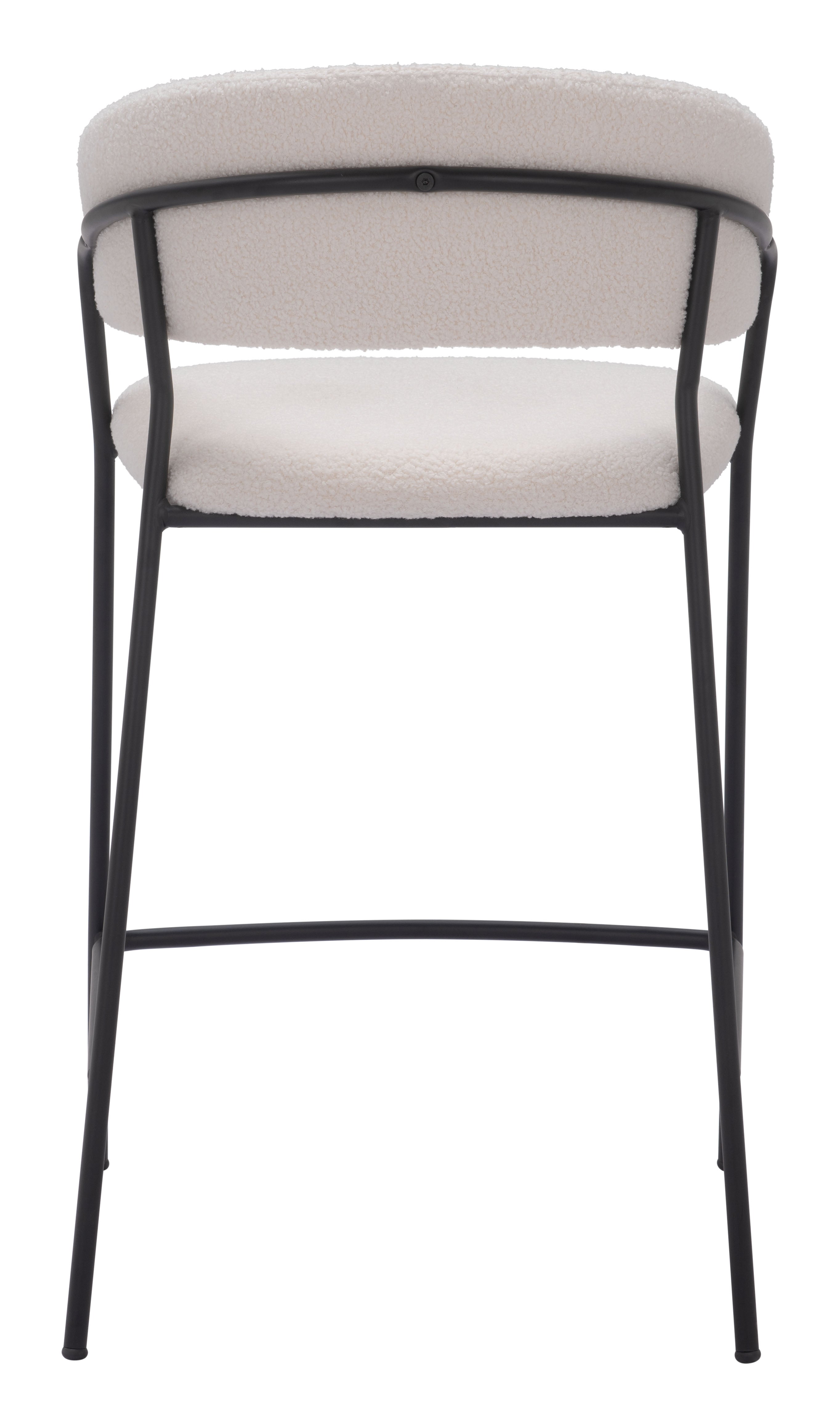 Zuo Modern Josephine Counter Stool in Cream/Brown