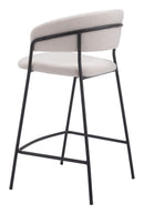 Zuo Modern Josephine Counter Stool in Cream/Brown