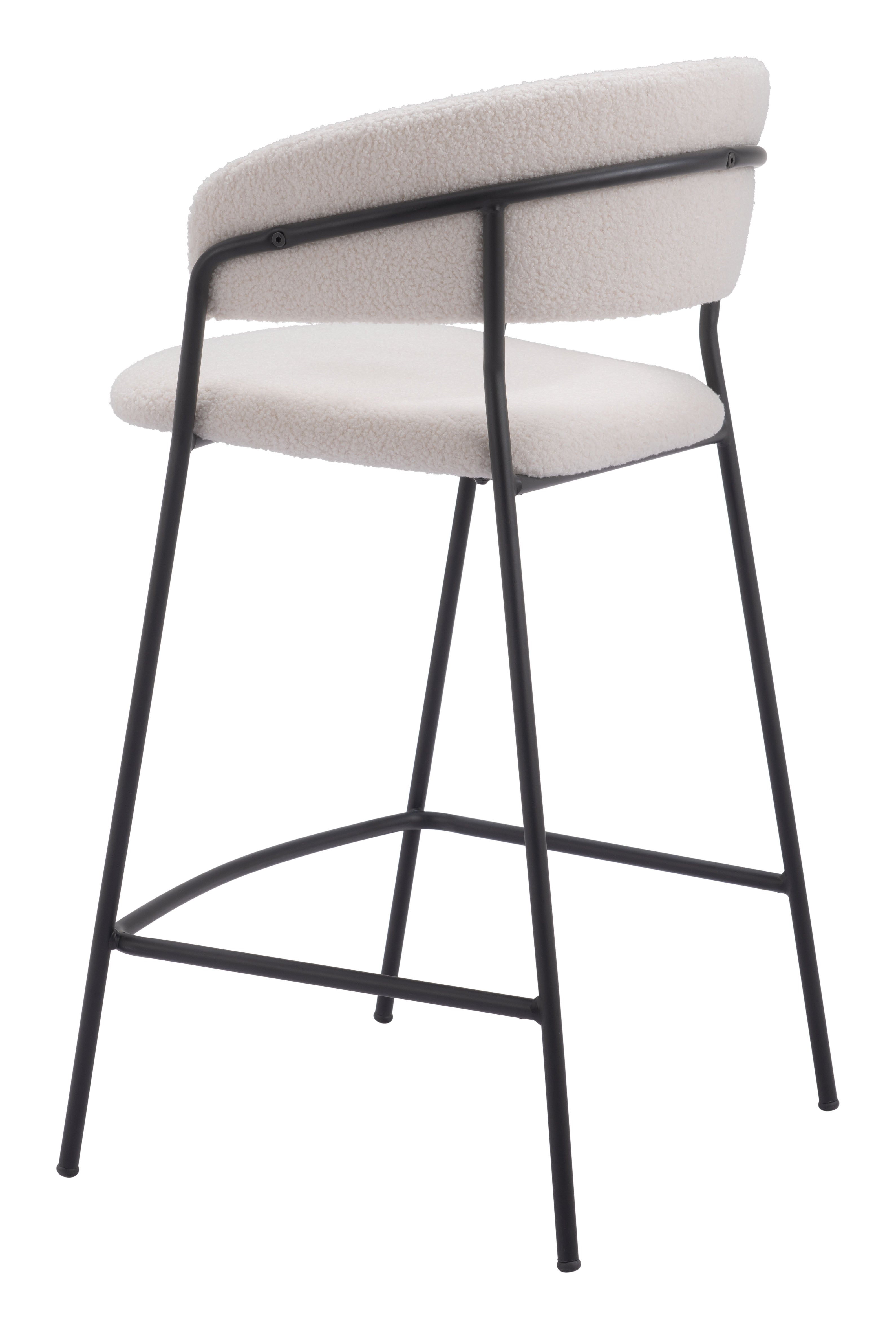 Zuo Modern Josephine Counter Stool in Cream/Brown