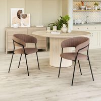 Zuo Modern Josephine Dining Chair in Cream/Brown