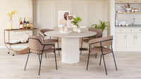 Zuo Modern Josephine Dining Chair in Cream/Brown