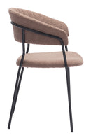 Zuo Modern Josephine Dining Chair in Cream/Brown