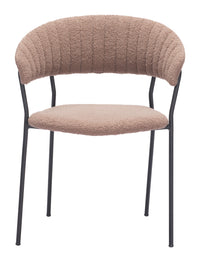 Zuo Modern Josephine Dining Chair in Cream/Brown