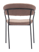 Zuo Modern Josephine Dining Chair in Cream/Brown