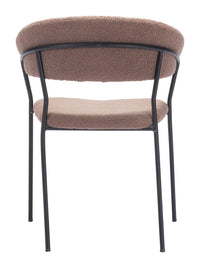 Zuo Modern Josephine Dining Chair in Cream/Brown