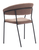 Zuo Modern Josephine Dining Chair in Cream/Brown
