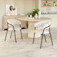 Zuo Modern Josephine Dining Chair in Cream/Brown