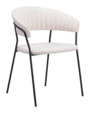 Zuo Modern Josephine Dining Chair in Cream/Brown