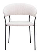 Zuo Modern Josephine Dining Chair in Cream/Brown