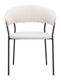 Zuo Modern Josephine Dining Chair in Cream/Brown