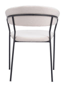 Zuo Modern Josephine Dining Chair in Cream/Brown