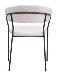 Zuo Modern Josephine Dining Chair in Cream/Brown