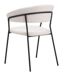 Zuo Modern Josephine Dining Chair in Cream/Brown
