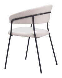 Zuo Modern Josephine Dining Chair in Cream/Brown