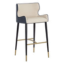 Sunpan Gianni Barstool - Dillon Cream-Dillon Thunder / Dillon Stratus-Dillon Black